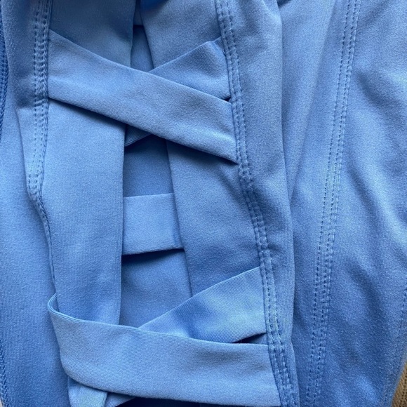 New Free People FP Movement Blue XS Leggings Strappy Bottoms NWT Yoga Jogging - Picture 13 of 16